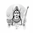 lord Shiva or lord Enki loves me like I'm him son  tattoo design idea