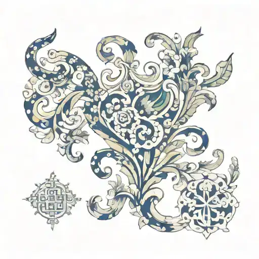 Portuguese tiles and know names from Portuguese history  tattoo design idea