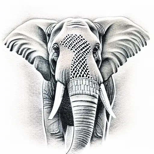 Elephant tattoo design idea