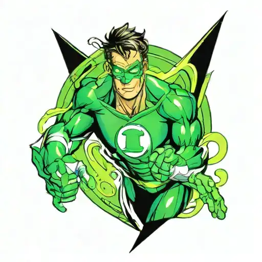 green lantern dc comics tattoo design idea
