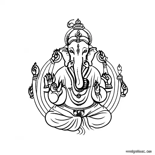 ganpati  tattoo design idea