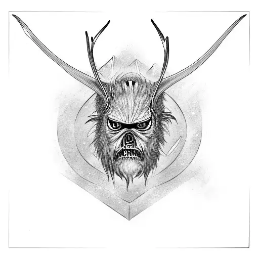 wendigo tattoo design idea
