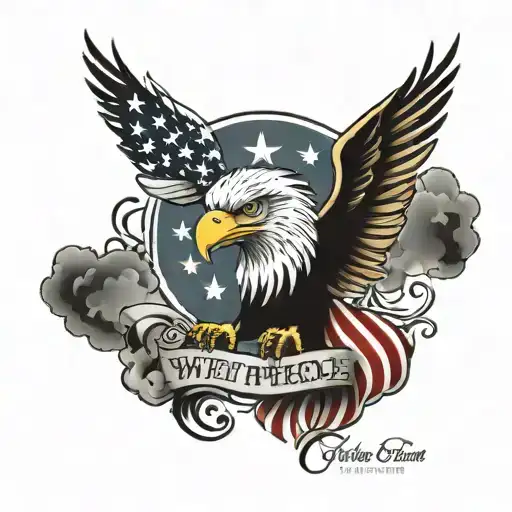 American flag we the people  tattoo design idea