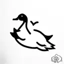 Duck tattoo design idea