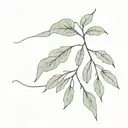 eucalyptus leaf with word tattoo design idea