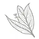 eucalyptus leaf with word tattoo design idea