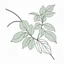 eucalyptus leaf with word tattoo design idea