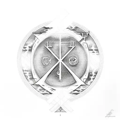 chi rho tattoo design idea