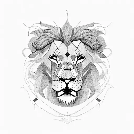 lion and lamb tattoo design idea