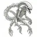 xenomorph tattoo design in full body  tattoo design idea