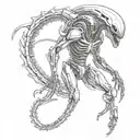 xenomorph tattoo design in full body  tattoo design idea