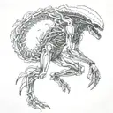 xenomorph tattoo design in full body  tattoo design idea