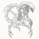 xenomorph tattoo design in full body  tattoo design idea