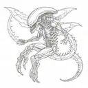 xenomorph tattoo design in full body  tattoo design idea