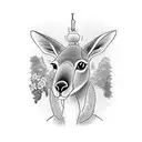 kangaroo saying "yapayapa" holding a boston shaker tattoo design idea