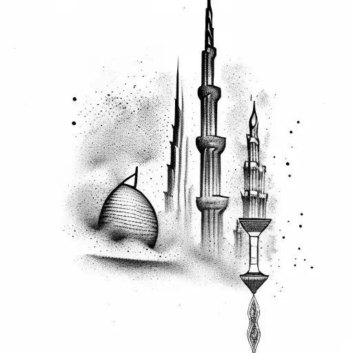 Arabic Dubai  tattoo design idea