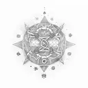 Vegvisir with Yggdrasil tattoo design idea