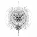 Vegvisir with Yggdrasil tattoo design idea
