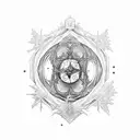 Vegvisir with Yggdrasil tattoo design idea