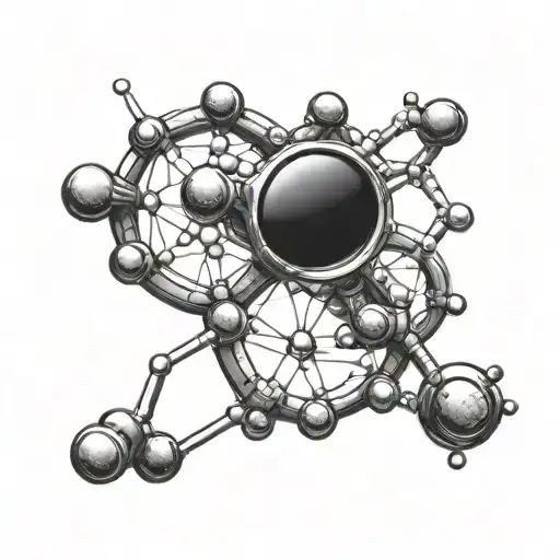 caffeine molecule tattoo design idea