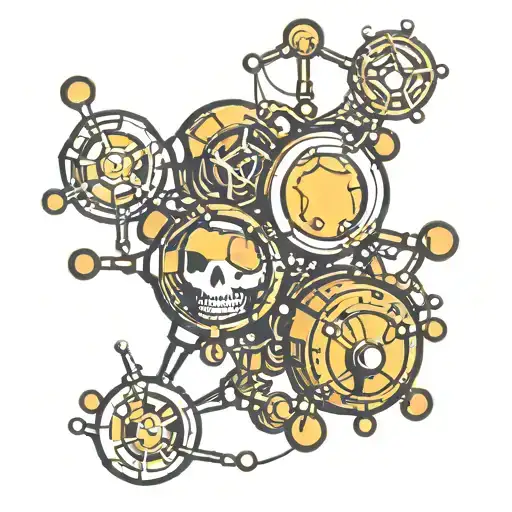 caffeine molecule tattoo design idea