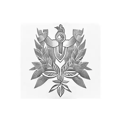 laurel wreath arm band tattoo design idea