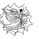 Kathak dance tattoo design idea