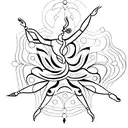 Kathak dance tattoo design idea