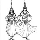 ghungroo worn by Indian dancers tattoo design idea