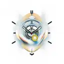 chronos with sand clock tattoo design idea