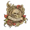 A text "cogito ergo sum" tattoo design idea