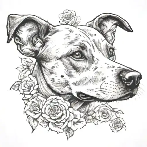 memorial tattoo for my dog Roxy. something simple yet meaningful. my dog is a Staffordshire bull terrier tattoo design idea