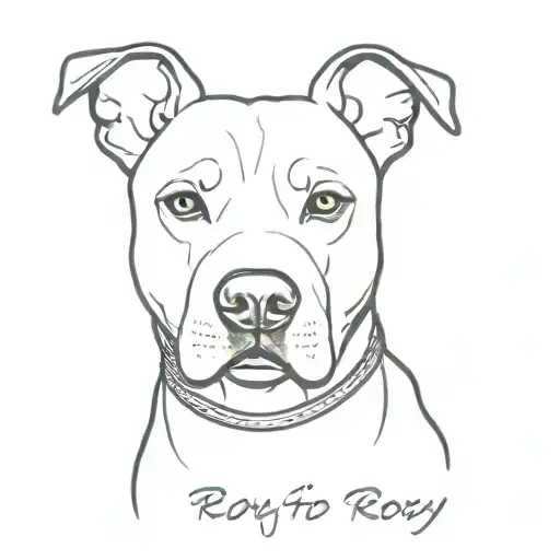 memorial tattoo for my dog Roxy. something simple yet meaningful. my dog is a Staffordshire bull terrier tattoo design idea