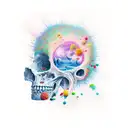 calm in the chaos tattoo design idea