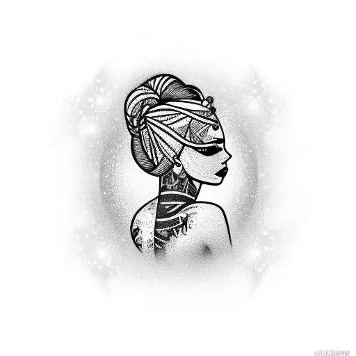 Tribal My Kingdom For A Kiss Upon Her Shoulder Tattoo Idea