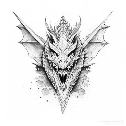 Dragon de terre aquarelle  tattoo design idea