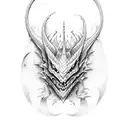 Dragon de terre aquarelle  tattoo design idea