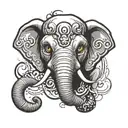 elephant angryelephant angry eyes tattoo design idea