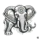 elephant angryelephant angry eyes tattoo design idea