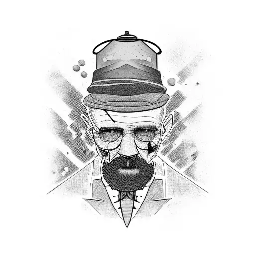 Combining elements from Peaky Blinders and Breaking Bad in a unique design tattoo design idea