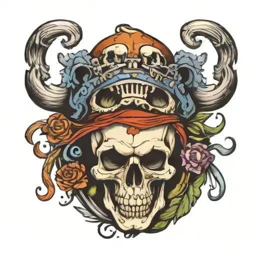 skull cry now laugh later tattoo design idea