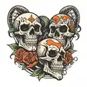 skull cry now laugh later tattoo design idea