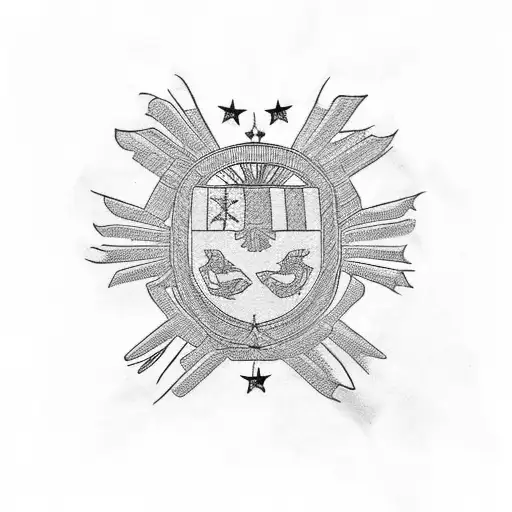 Philippines and Pakistan flag mix tattoo design idea