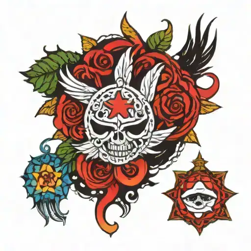 obatala Santeria symbols tattoo design idea