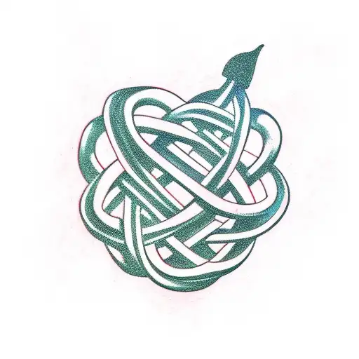 witch's knot tattoo design idea