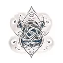 witch's knot tattoo design idea