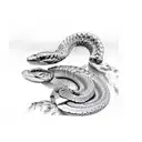 a rattlesnake biting a falcon tattoo design idea