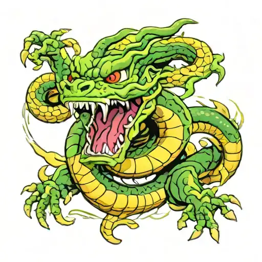 shenron dragon ball tattoo design idea