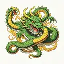 shenron dragon ball tattoo design idea