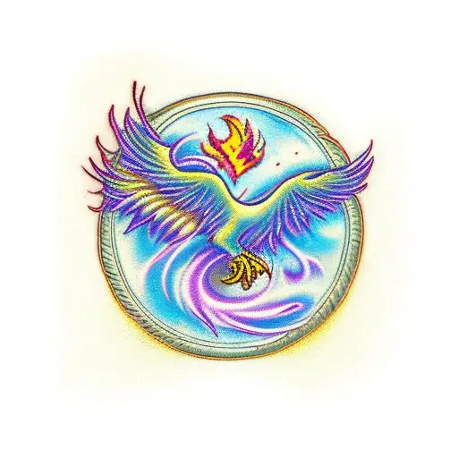 phoenix rising from the ashes  tattoo design idea